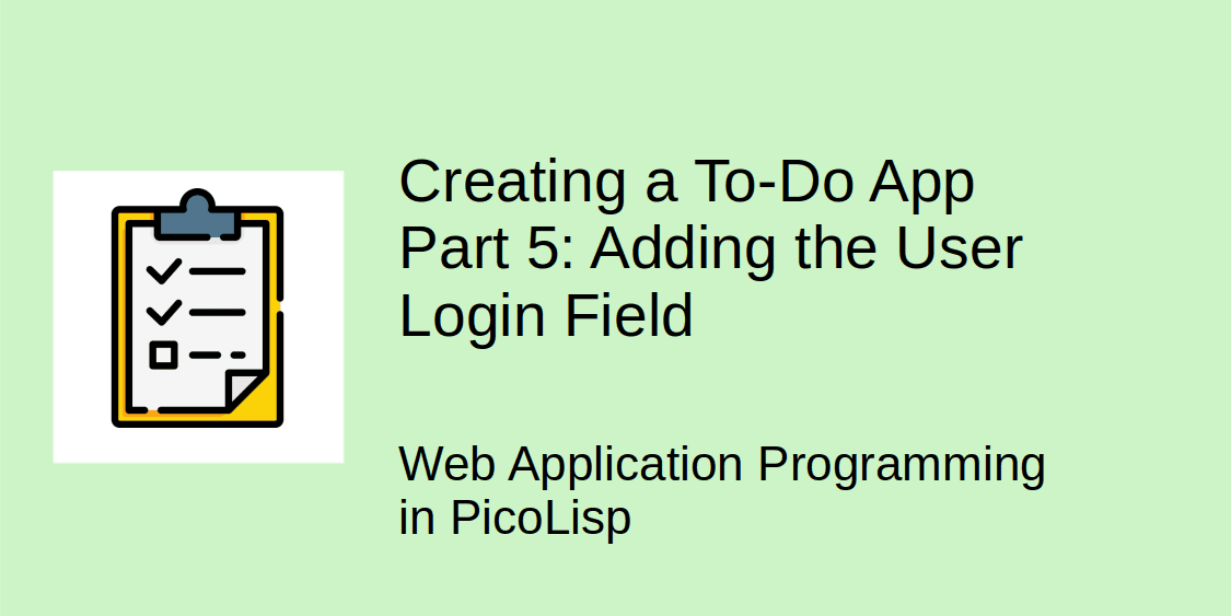 Creating a Todo-App - 5: Adding the User Login